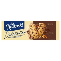 Ciastka BAHLSEN KRAKUSKI DELIKATKI herbatniki pomarańczowe z kawałkami czekolady 125g