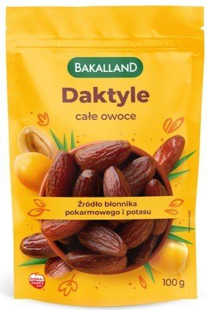 Daktyle suszone całe owoce 100g BAKALLAND