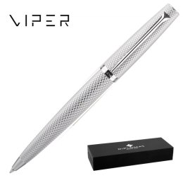 Długopis DIPLOMAT Viper, guilloche, srebrny