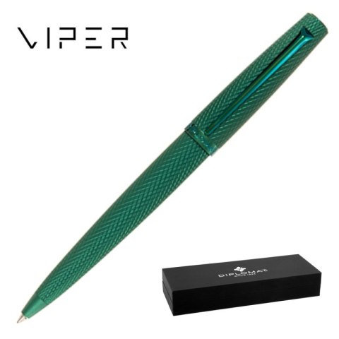 Długopis DIPLOMAT Viper, guilloche, zielony