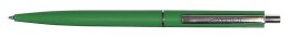 Długopis automatyczny Q-CONNECT, Sign Proof, nieblaknący, metalowy klips, zielony