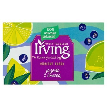 Herbata IRVING jagoda z limetką 20 kopert 2g owocowa