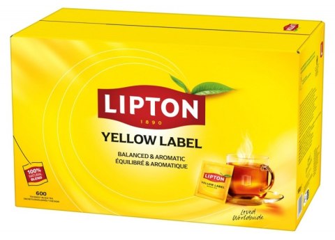 Herbata LIPTON czarna, Yellow Label, 600 kopert