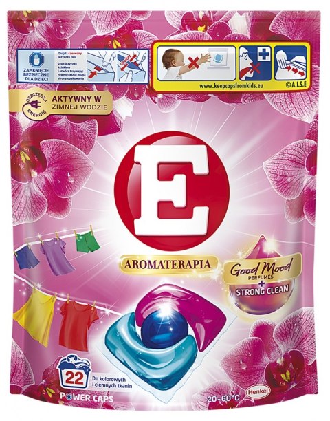 Kapsułki do prania E Aromaterapia Orchidea, kolor, 22 szt.