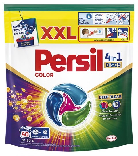 Kapsułki do prania PERSIL Deep Clean Discs Color 4w1, kolor, 40 szt.