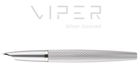 Pióro wieczne DIPLOMAT Viper, guilloche, F/M, srebrne