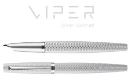 Pióro wieczne DIPLOMAT Viper, guilloche, F/M, srebrne