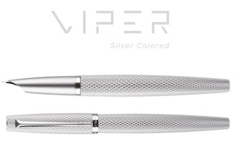 Pióro wieczne DIPLOMAT Viper, guilloche, F/M, srebrne