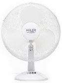 Wentylator ADLER AD 7304, biurkowy, śr. 40cm, 90W, biały