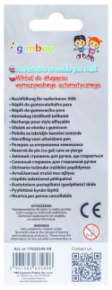 Wkład do długopisu wymazywalnego automatycznego GIMBOO, kosmos/potworki, 3 szt., blister, niebieski