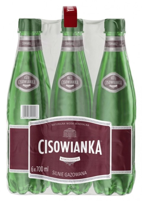 Woda Cisowianka, silnie-gazowana, butelka plastikowa, 0,7l, kaucja