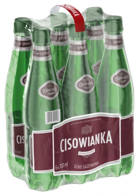 Woda Cisowianka, silnie-gazowana, butelka plastikowa, 0,7l, kaucja