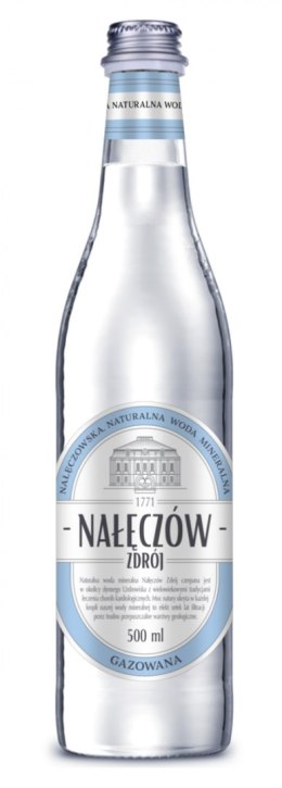 Woda NAŁĘCZÓW ZDRÓJ, gazowana, butelka szklana, 500ml