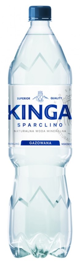 Woda mineralna KINGA SPARCLINO, gazowana, 1,5l, kaucja