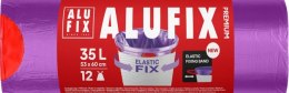 Worki na śmieci ALUFIX Elastic Fix, LDPE, 53x60cm, 35l, 12 szt., fioletowe