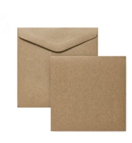 Baza do kartek, karnet i koperta 145x145, Kraft ciemnobeżowy, op/5szt. 283117 Argo