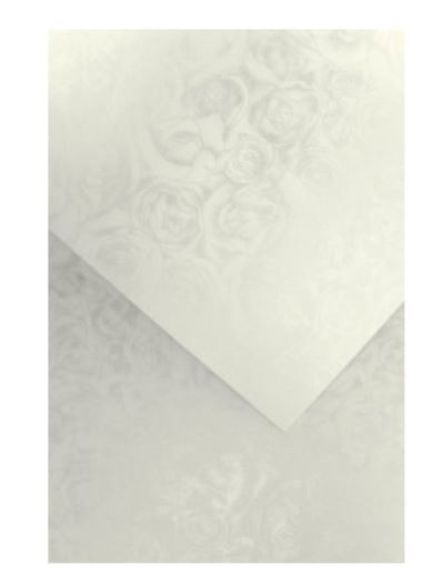 Karton ozdobny Róże biały 20 szt./op. 250g/m2 202901 Argo