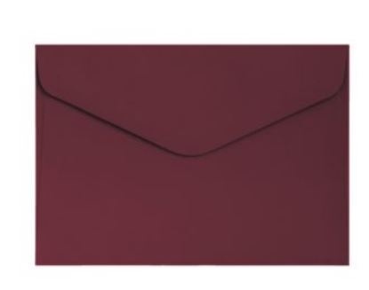 Koperta C6 (114x162) Gładki bordowy K., 120g/m2, op/10szt. 280286 Argo