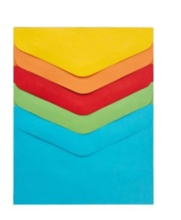 Koperta C6 (114x162) Gładki mix kolorów intensywnych K., 110g/m2, op/10szt. 280253 Argo