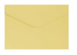 Koperta C6 (114x162) Gładki żółty satynowany K., 130g/m2, op/10szt. 280237 Argo