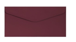 Koperta DL (110 x 220) Gładki bordowy K., 120g/m2, op/10szt. 280186 Argo