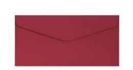 Koperta DL (110 x 220) Gładki czerwony K., 120g/m2, op/10szt. 280187 Argo