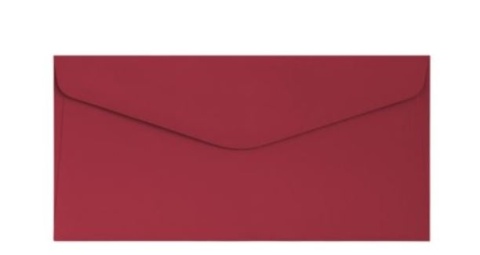 Koperta DL (110 x 220) Gładki czerwony K., 120g/m2, op/10szt. 280187 Argo