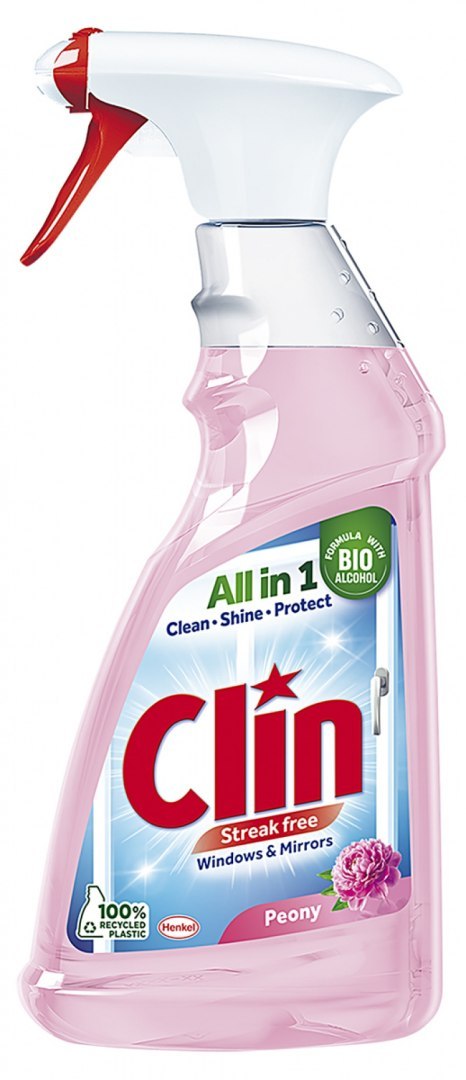 Płyn do mycia szyb CLIN Piwonia, pompka, 500ml