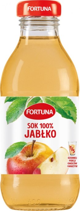 Sok FORTUNA, jabłkowy, szkło, 0,3l