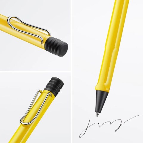 Długopis LAMY Safari 218, M, z niebieskim wkładem, żółty