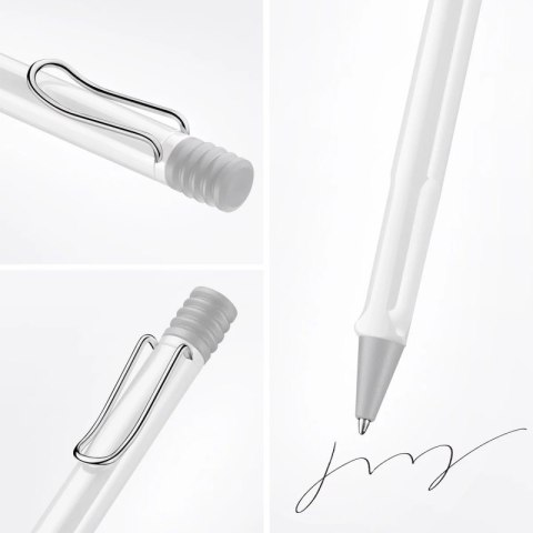 Długopis LAMY Safari 219, M, z czarnym wkładem, biały