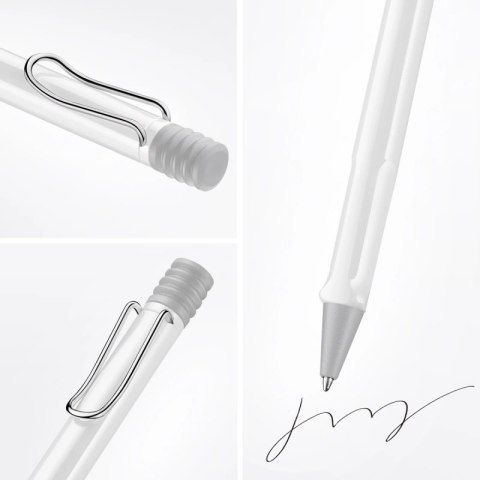 Długopis LAMY Safari 219, M, z niebieskim wkładem, biały
