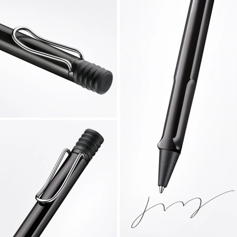 Długopis LAMY Safari 219, M, z niebieskim wkładem, czarny