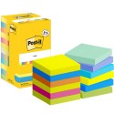 Karteczki samoprzylepne POST-IT® Energetic, 76x76mm, 8x100 kart.+4x100 kart. gratis, mix kolorów