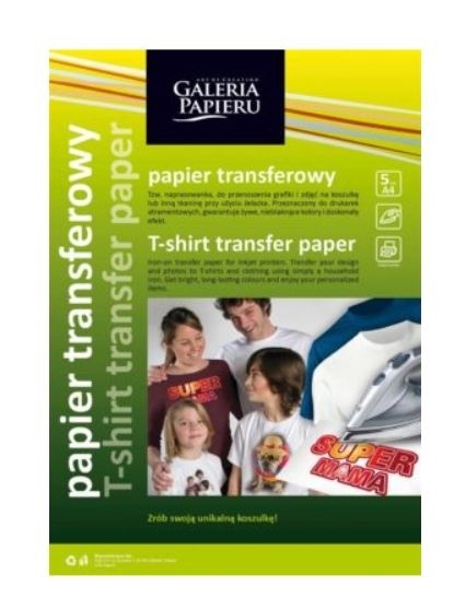 Papier transferowy do nadruku na ciemnych tkaninach, Inkjet, 5 ark.A4/op. 260605 Argo