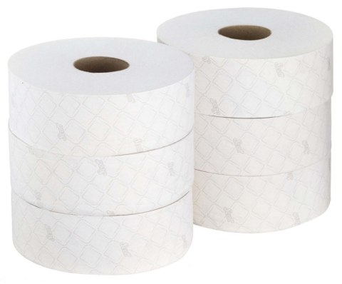 Papier toaletowy Jumbo SCOTT Essential, 2-warstwowy, 6 rolek x 1053 listki, biały