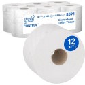 Papier toaletowy SCOTT Control, centralne odwijanie, 2-warstwowy, 204m, 12 rolek x 833 listki, biały