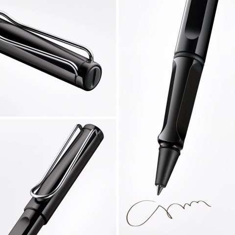Pióro kulkowe LAMY Safari 319, M, z czarnym wkładem, czarne