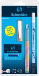 Pióro wieczne SCHNEIDER Glam, wymazywacz, naboje 6 szt., mix kolorów, blister