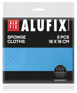 Ściereczki gąbkowe ALUFIX Professional, 18x18cm, 5 szt., niebieskie