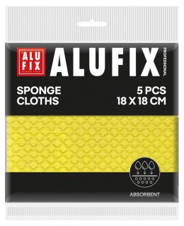 Ściereczki gąbkowe ALUFIX Professional, 18x18cm, 5 szt., żółte