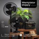 Wentylator MESKO, stojący, śr. 40cm, 90W, czarny