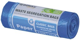 Worki do segregacji odpadów DONAU HOME, papier, 120l, 10 szt., niebieskie