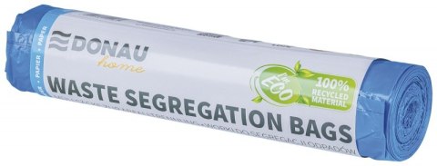 Worki do segregacji odpadów DONAU HOME, z taśmą, papier, 120l, 10 szt., niebieskie