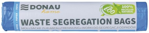 Worki do segregacji odpadów DONAU HOME, z taśmą, papier, 120l, 10 szt., niebieskie