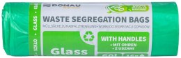 Worki do segregacji odpadów DONAU HOME, z uszami, szkło, 60l, 16 szt., zielone