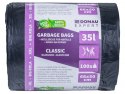 Worki na odpady DONAU EXPERT, klasyczne, Big Rola XXL, z uszami, 35l, 100 szt., czarne