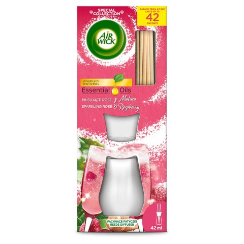 AIR WICK Odświeżacz pachnące patyczki 42ml Musujące Rose z Maliną 19021