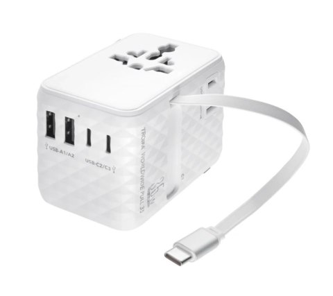 Adapter do ładowania TROIKA Worldwide Pull 35, biały