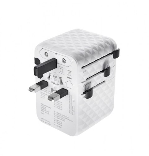 Adapter do ładowania TROIKA Worldwide Pull 35, biały
